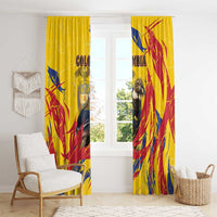 Colombia Window Curtain Colombian Andean Condor With Coat Of Arms - Wonder Print Shop