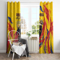 Colombia Window Curtain Colombian Andean Condor With Coat Of Arms - Wonder Print Shop