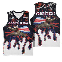 Personalized Costa Rica Basketball Jersey Flying Sloth - Wonder Print Shop