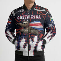 Personalized Costa Rica Bomber Puffer Jacket Flying Sloth - Wonder Print Shop