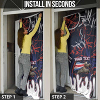 Personalized Costa Rica Door Cover Flying Sloth - Wonder Print Shop