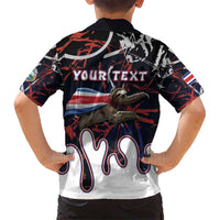 Personalized Costa Rica Hawaiian Shirt Flying Sloth - Wonder Print Shop