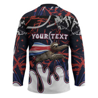 Personalized Costa Rica Hockey Jersey Flying Sloth - Wonder Print Shop