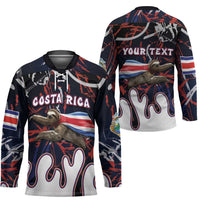 Personalized Costa Rica Hockey Jersey Flying Sloth - Wonder Print Shop