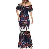 Personalized Costa Rica Mermaid Dress Flying Sloth - Wonder Print Shop