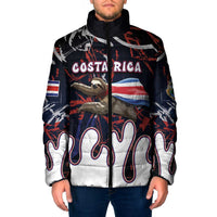 Personalized Costa Rica Padded Jacket Flying Sloth - Wonder Print Shop