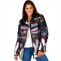 Personalized Costa Rica Padded Jacket Flying Sloth - Wonder Print Shop