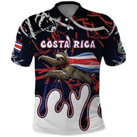 Personalized Costa Rica Polo Shirt Flying Sloth - Wonder Print Shop