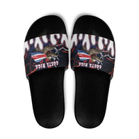 Costa Rica Slide Sandals Flying Sloth - Wonder Print Shop