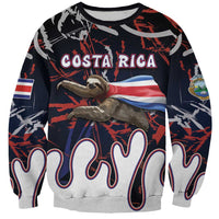 Personalized Costa Rica Sweatshirt Flying Sloth - Wonder Print Shop