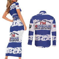 Cuba Couples Matching Short Sleeve Bodycon Dress and Long Sleeve Button Shirt Cubano The Perfect Element - Wonder Print Shop