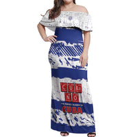 Cuba Off Shoulder Maxi Dress Cubano The Perfect Element - Wonder Print Shop