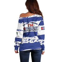Cuba Off Shoulder Sweater Cubano The Perfect Element - Wonder Print Shop