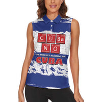 Cuba Women Sleeveless Polo Shirt Cubano The Perfect Element - Wonder Print Shop