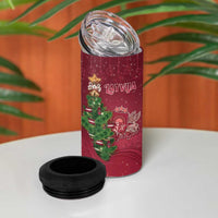 Latvia Christmas 4 in 1 Can Cooler Tumbler Xmas Tree Latvija - Wonder Print Shop