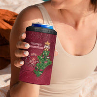 Latvia Christmas 4 in 1 Can Cooler Tumbler Xmas Tree Latvija - Wonder Print Shop