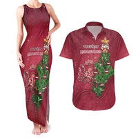 Latvia Christmas Couples Matching Tank Maxi Dress and Hawaiian Shirt Xmas Tree Latvija - Wonder Print Shop