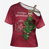 Latvia Christmas Cross Shoulder Shirt Xmas Tree Latvija - Wonder Print Shop