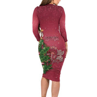 Latvia Christmas Family Matching Long Sleeve Bodycon Dress and Hawaiian Shirt Xmas Tree Latvija - Wonder Print Shop