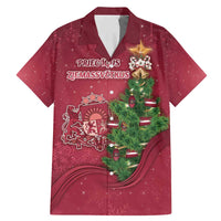 Latvia Christmas Family Matching Mermaid Dress and Hawaiian Shirt Xmas Tree Latvija - Wonder Print Shop