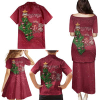 Latvia Christmas Family Matching Puletasi and Hawaiian Shirt Xmas Tree Latvija - Wonder Print Shop