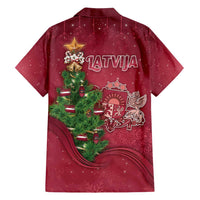Latvia Christmas Family Matching Summer Maxi Dress and Hawaiian Shirt Xmas Tree Latvija - Wonder Print Shop