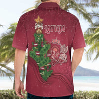 Latvia Christmas Hawaiian Shirt Xmas Tree Latvija - Wonder Print Shop