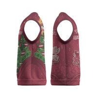 Latvia Christmas Knitted V-Neck Vest Xmas Tree Latvija - Wonder Print Shop