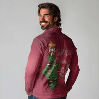 Latvia Christmas Long Sleeve Polo Shirt Xmas Tree Latvija - Wonder Print Shop