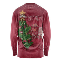 Latvia Christmas Long Sleeve Shirt Xmas Tree Latvija - Wonder Print Shop
