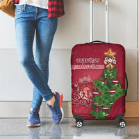 Latvia Christmas Luggage Cover Xmas Tree Latvija - Wonder Print Shop