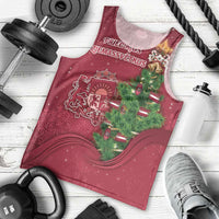 Latvia Christmas Men Tank Top Xmas Tree Latvija - Wonder Print Shop