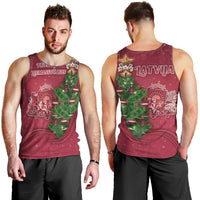 Latvia Christmas Men Tank Top Xmas Tree Latvija - Wonder Print Shop