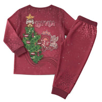 Latvia Christmas Pajama Set Xmas Tree Latvija - Wonder Print Shop