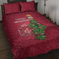 Latvia Christmas Quilt Bed Set Xmas Tree Latvija - Wonder Print Shop