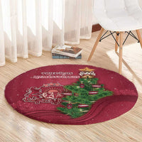 Latvia Christmas Round Carpet Xmas Tree Latvija - Wonder Print Shop
