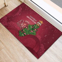 Latvia Christmas Rubber Doormat Xmas Tree Latvija - Wonder Print Shop