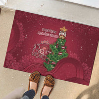 Latvia Christmas Rubber Doormat Xmas Tree Latvija - Wonder Print Shop