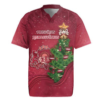 Latvia Christmas Rugby Jersey Xmas Tree Latvija - Wonder Print Shop