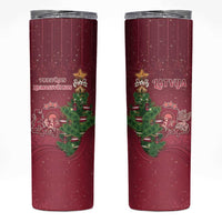 Latvia Christmas Skinny Tumbler Xmas Tree Latvija - Wonder Print Shop