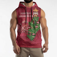 Latvia Christmas Sleeveless Hoodie Xmas Tree Latvija - Wonder Print Shop