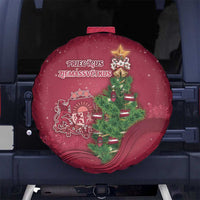 Latvia Christmas Spare Tire Cover Xmas Tree Latvija - Wonder Print Shop