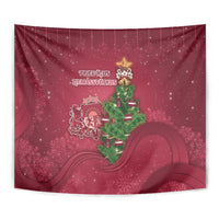 Latvia Christmas Tapestry Xmas Tree Latvija - Wonder Print Shop
