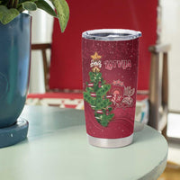 Latvia Christmas Tumbler Cup Xmas Tree Latvija - Wonder Print Shop