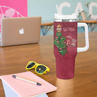 Latvia Christmas Tumbler With Handle Xmas Tree Latvija - Wonder Print Shop