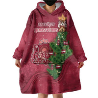 Latvia Christmas Wearable Blanket Hoodie Xmas Tree Latvija - Wonder Print Shop