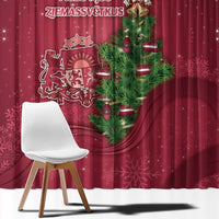 Latvia Christmas Window Curtain Xmas Tree Latvija - Wonder Print Shop