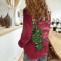 Latvia Christmas Women Casual Shirt Xmas Tree Latvija - Wonder Print Shop