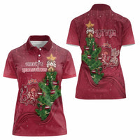 Latvia Christmas Women Polo Shirt Xmas Tree Latvija - Wonder Print Shop