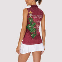Latvia Christmas Women Sleeveless Polo Shirt Xmas Tree Latvija - Wonder Print Shop
